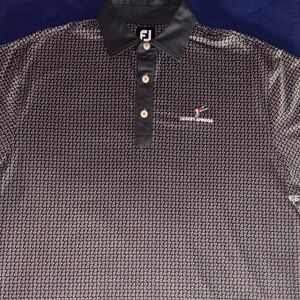 FOOTJOY MENS SIZE MEDIUM DERERT SPRINGS PAISLEY BLACK / RED GOLF POLO NWOT